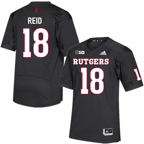Men #18 Keenan Reid Rutgers Scarlet Knights College Football Jerseys Sale-Black